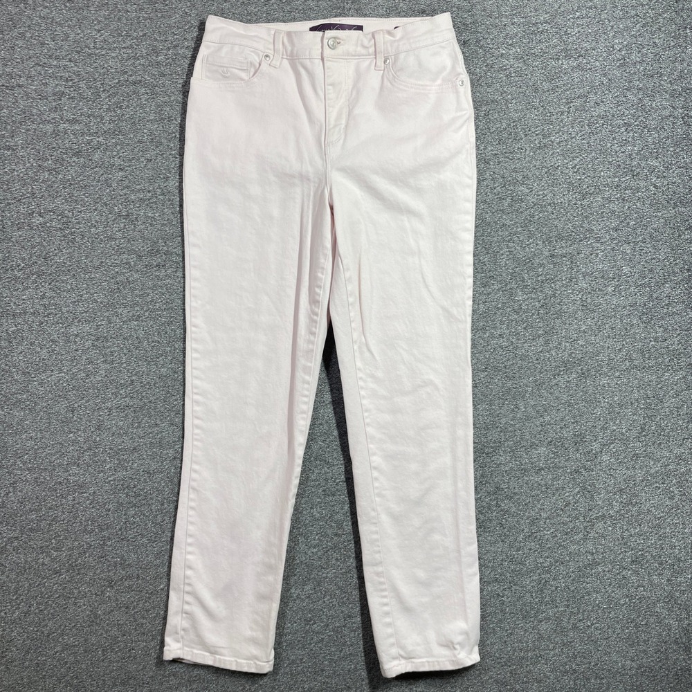 Gloria Vanderbilt Jeans‎ Amanda Womens 8 High Rise Tapered Pink Average Stretch